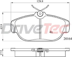 DriveTec DPAD919 - Тормозные колодки, дисковые, комплект autospares.lv