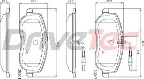 DriveTec DPAD1792 - Тормозные колодки, дисковые, комплект autospares.lv