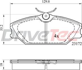 DriveTec DPAD1744 - Тормозные колодки, дисковые, комплект autospares.lv