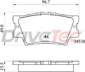 DriveTec DPAD2004 - Тормозные колодки, дисковые, комплект autospares.lv