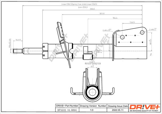 Dr!ve+ DP1610.10.0094 - Амортизатор autospares.lv