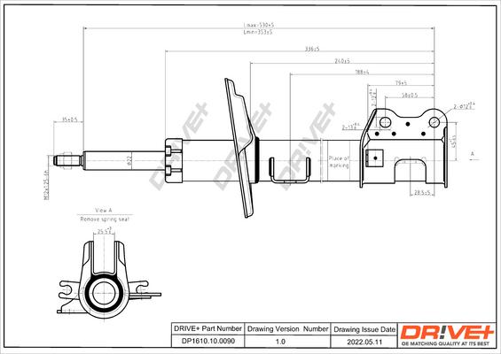 Dr!ve+ DP1610.10.0090 - Амортизатор autospares.lv