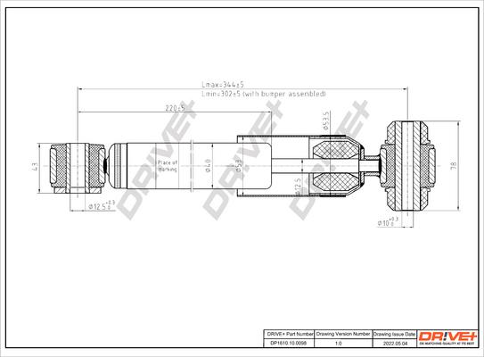 Dr!ve+ DP1610.10.0098 - Амортизатор autospares.lv