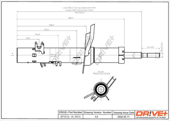 Dr!ve+ DP1610.10.0044 - Амортизатор autospares.lv