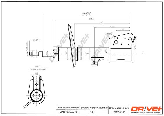 Dr!ve+ DP1610.10.0046 - Амортизатор autospares.lv