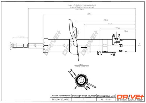 Dr!ve+ DP1610.10.0043 - Амортизатор autospares.lv