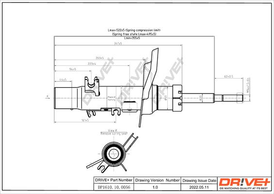 Dr!ve+ DP1610.10.0056 - Амортизатор autospares.lv