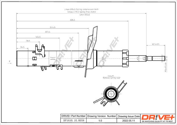 Dr!ve+ DP1610.10.0058 - Амортизатор autospares.lv