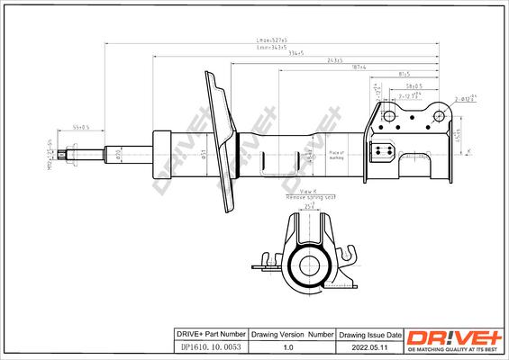 Dr!ve+ DP1610.10.0053 - Амортизатор autospares.lv