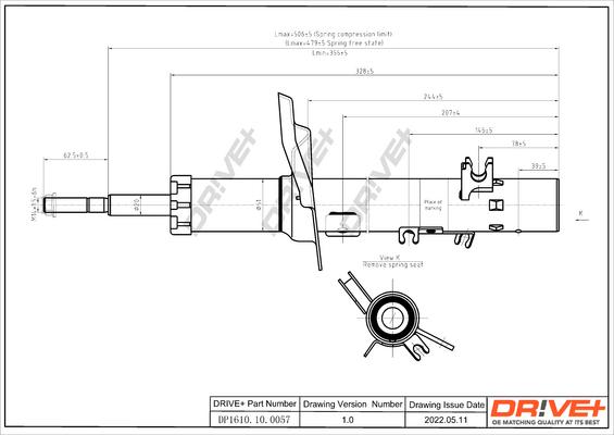 Dr!ve+ DP1610.10.0057 - Амортизатор autospares.lv