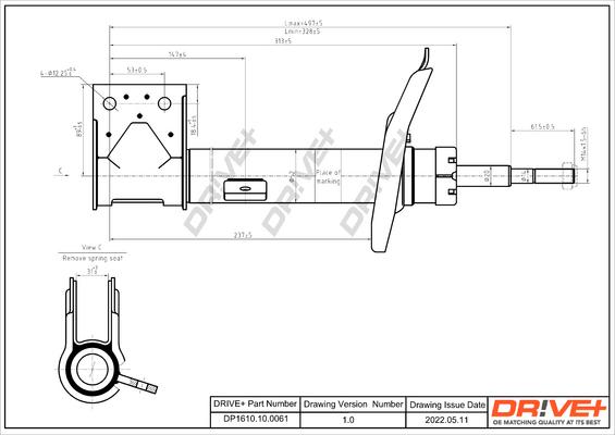 Dr!ve+ DP1610.10.0061 - Амортизатор autospares.lv