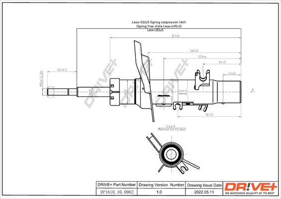 Dr!ve+ DP1610.10.0062 - Амортизатор autospares.lv