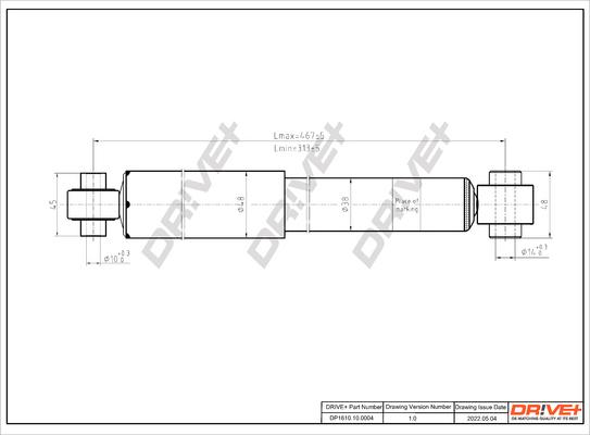 Dr!ve+ DP1610.10.0004 - Амортизатор autospares.lv