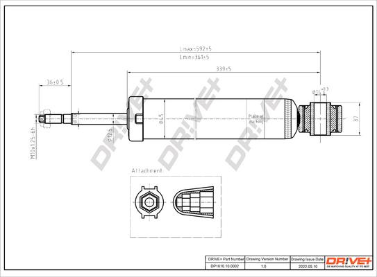 Dr!ve+ DP1610.10.0002 - Амортизатор autospares.lv