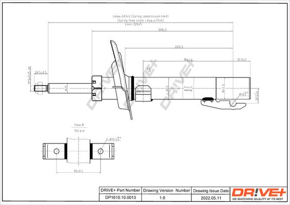 Dr!ve+ DP1610.10.0013 - Амортизатор autospares.lv