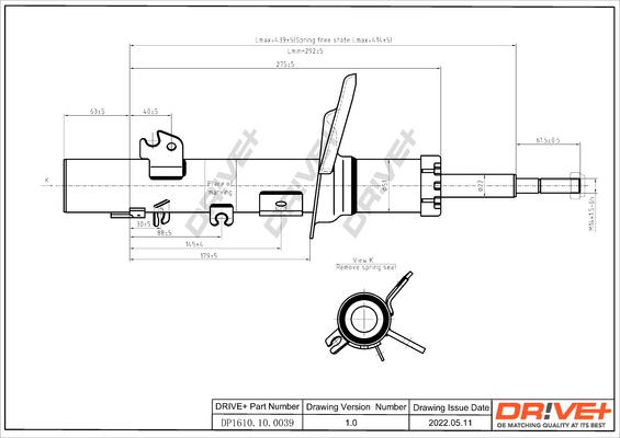 Dr!ve+ DP1610.10.0039 - Амортизатор autospares.lv