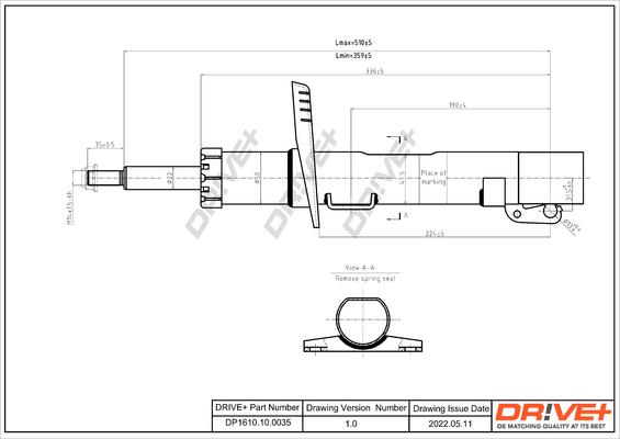 Dr!ve+ DP1610.10.0035 - Амортизатор autospares.lv