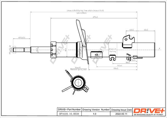 Dr!ve+ DP1610.10.0038 - Амортизатор autospares.lv