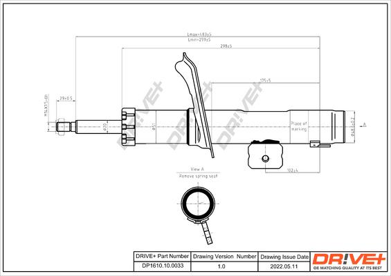 Dr!ve+ DP1610.10.0033 - Амортизатор autospares.lv