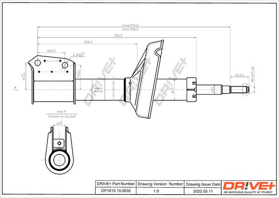 Dr!ve+ DP1610.10.0032 - Амортизатор autospares.lv