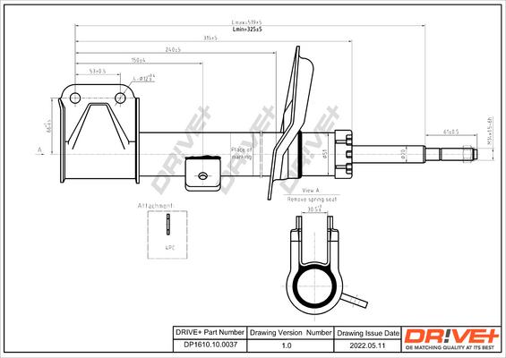 Dr!ve+ DP1610.10.0037 - Амортизатор autospares.lv