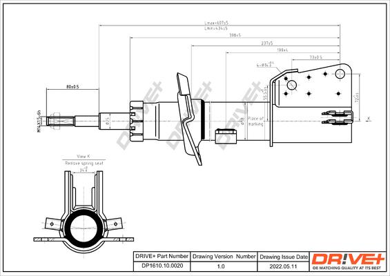 Dr!ve+ DP1610.10.0020 - Амортизатор autospares.lv