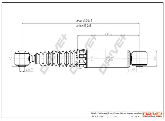 Dr!ve+ DP1610.10.0021 - Амортизатор autospares.lv