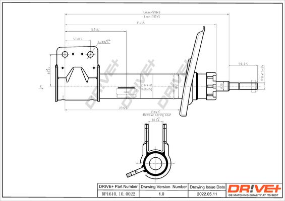 Dr!ve+ DP1610.10.0022 - Амортизатор autospares.lv