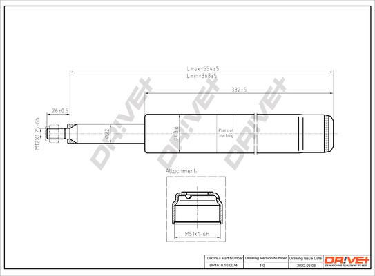 Dr!ve+ DP1610.10.0074 - Амортизатор autospares.lv