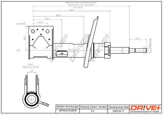 Dr!ve+ DP1610.10.0078 - Амортизатор autospares.lv