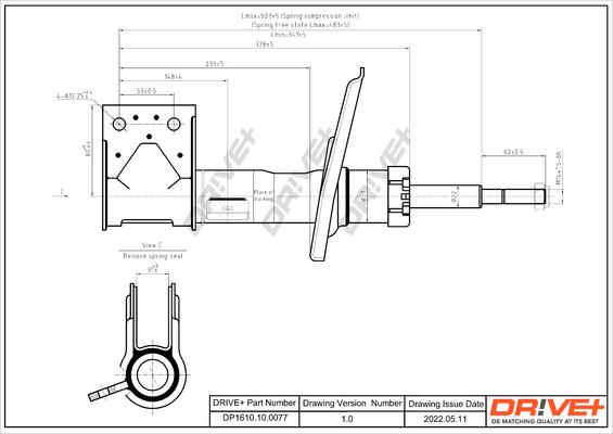 Dr!ve+ DP1610.10.0077 - Амортизатор autospares.lv