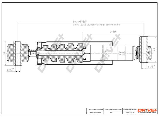 Dr!ve+ DP1610.10.0195 - Амортизатор autospares.lv