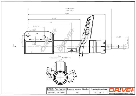 Dr!ve+ DP1610.10.0190 - Амортизатор autospares.lv