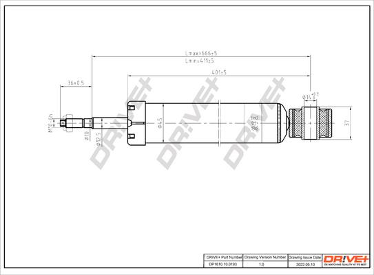 Dr!ve+ DP1610.10.0193 - Амортизатор autospares.lv