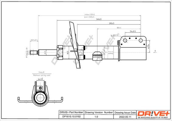 Dr!ve+ DP1610.10.0192 - Амортизатор autospares.lv