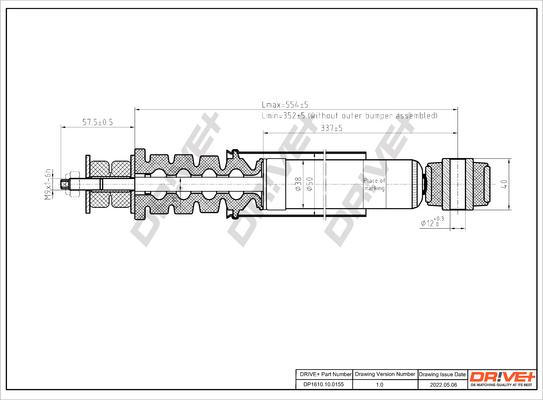 Dr!ve+ DP1610.10.0155 - Амортизатор autospares.lv