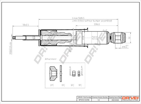 Dr!ve+ DP1610.10.0164 - Амортизатор autospares.lv