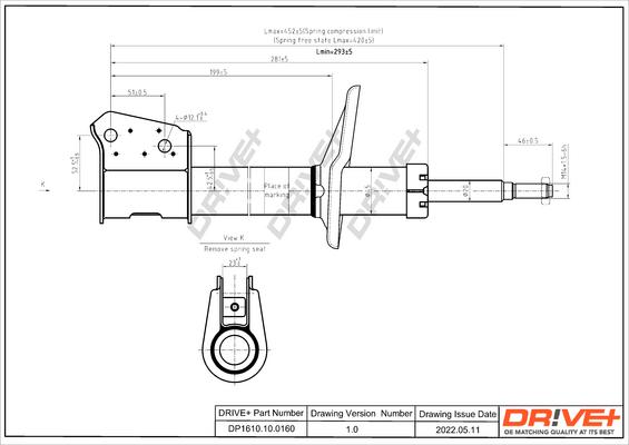 Dr!ve+ DP1610.10.0160 - Амортизатор autospares.lv