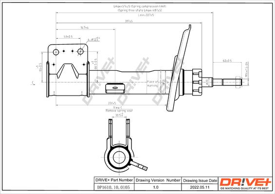 Dr!ve+ DP1610.10.0105 - Амортизатор autospares.lv