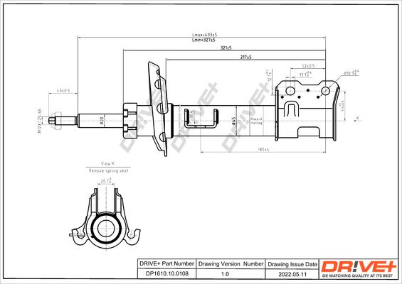 Dr!ve+ DP1610.10.0108 - Амортизатор autospares.lv