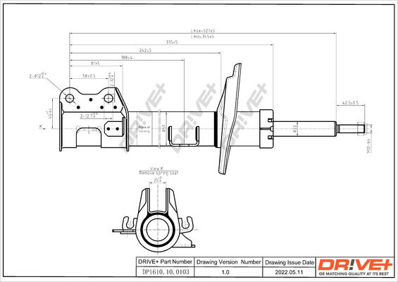 Dr!ve+ DP1610.10.0204 - Амортизатор autospares.lv