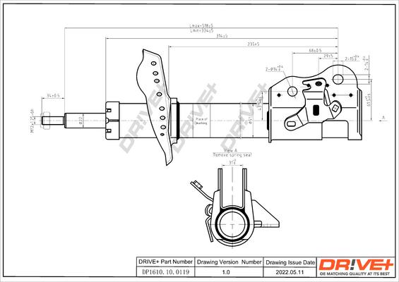 Dr!ve+ DP1610.10.0119 - Амортизатор autospares.lv