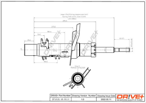 Dr!ve+ DP1610.10.0114 - Амортизатор autospares.lv