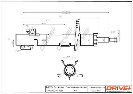 Dr!ve+ DP1610.10.0118 - Амортизатор autospares.lv