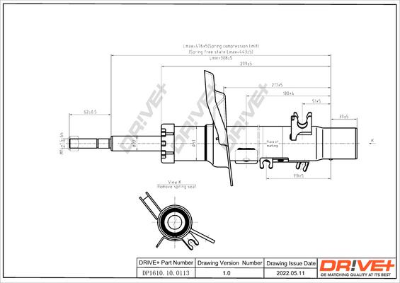 Dr!ve+ DP1610.10.0113 - Амортизатор autospares.lv