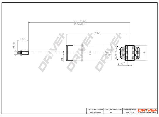 Dr!ve+ DP1610.10.0189 - Амортизатор autospares.lv