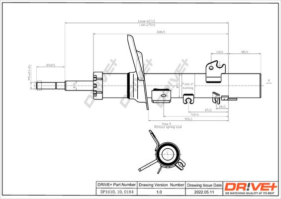 Dr!ve+ DP1610.10.0184 - Амортизатор autospares.lv