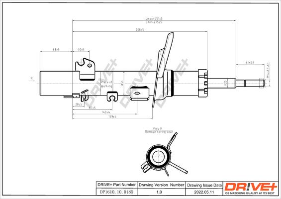 Dr!ve+ DP1610.10.0185 - Амортизатор autospares.lv