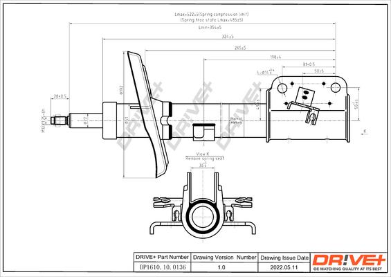 Dr!ve+ DP1610.10.0136 - Амортизатор autospares.lv