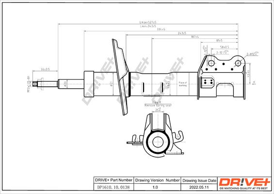 Dr!ve+ DP1610.10.0138 - Амортизатор autospares.lv